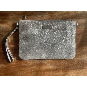 MUST HAVE accessory for girls Glitter Silver Crossbody Purse / Wristlet Justice